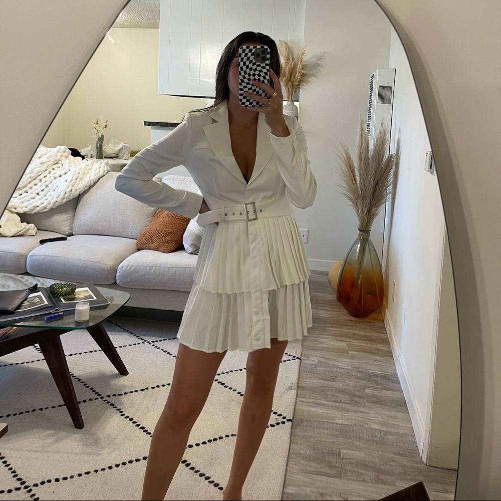 Belted Blazer Dress